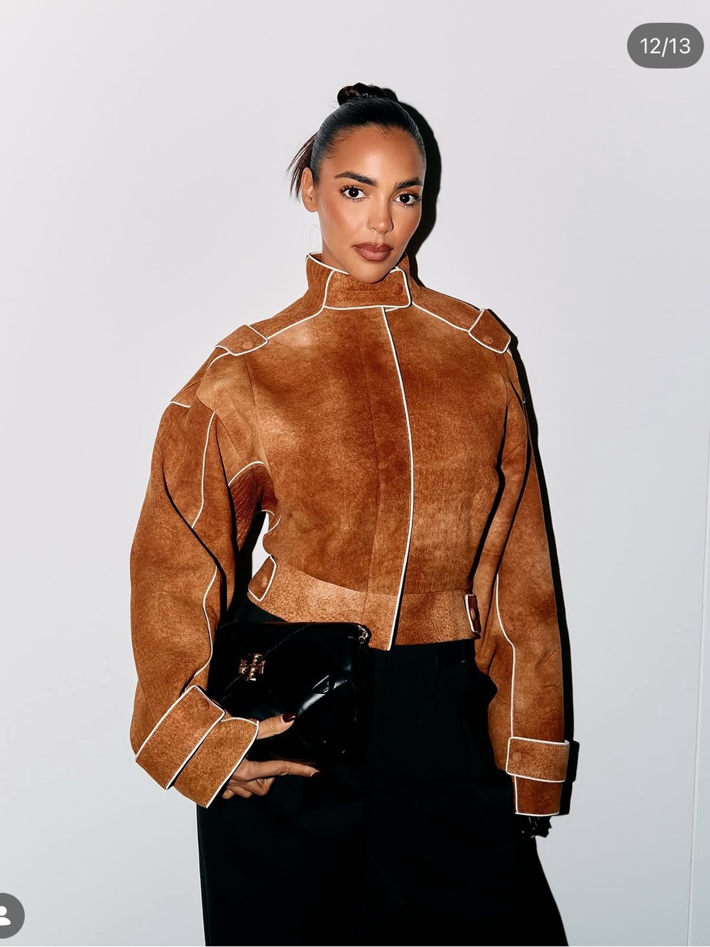Tory Burch Brown Suede Bomber Jacket $3,190